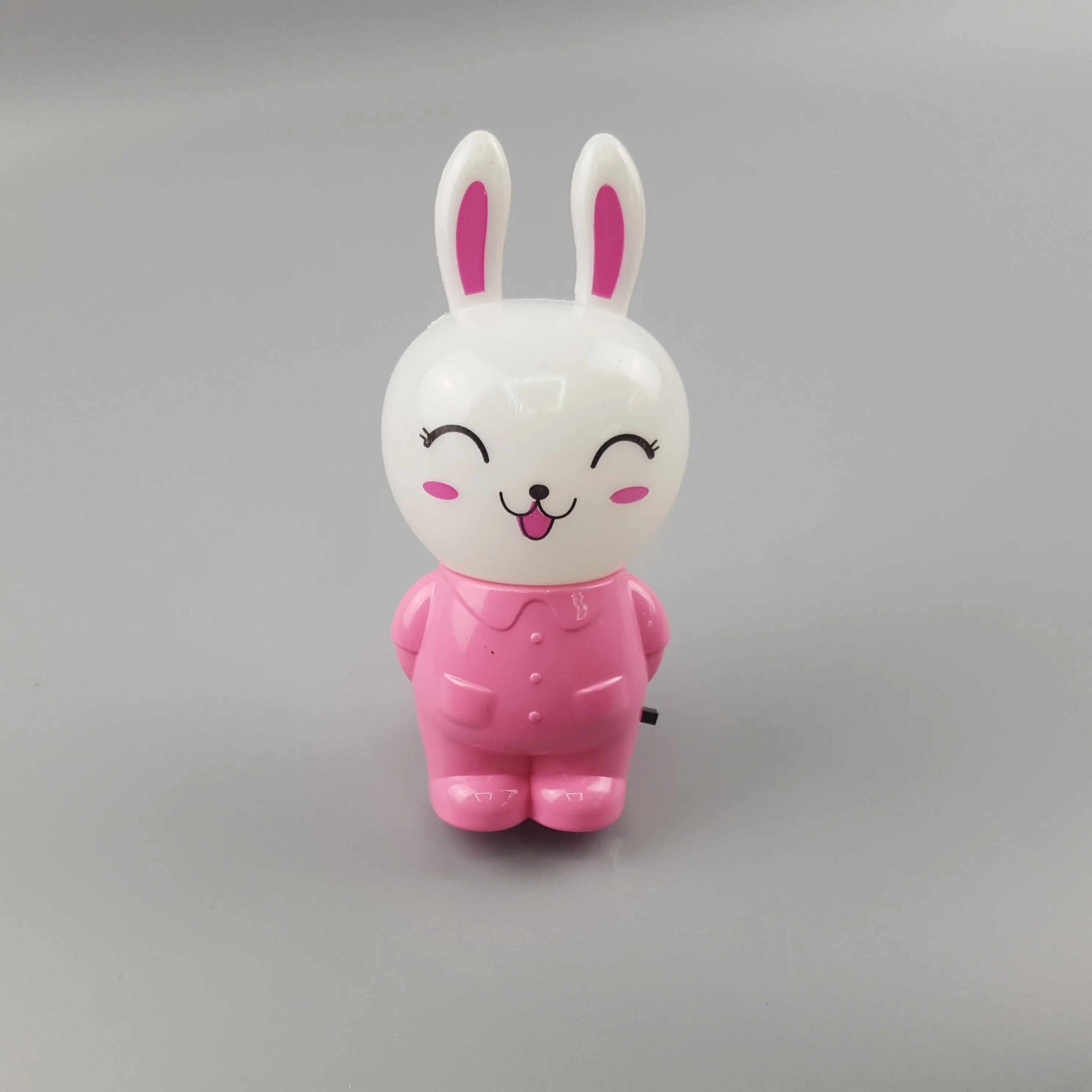 W123 Happy smile rabbit lamp switch plug in led night light For Baby Bedroom wall decoration