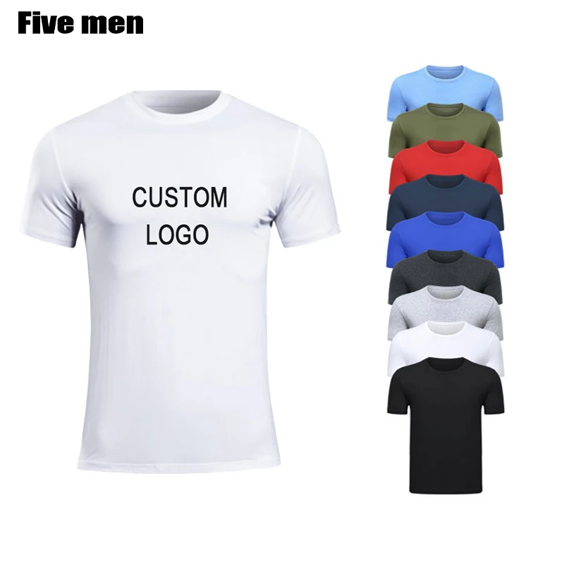 

Five men 2020 clothing manufacturers overseas custom printing silver ion white tshirt, Accept custom made color