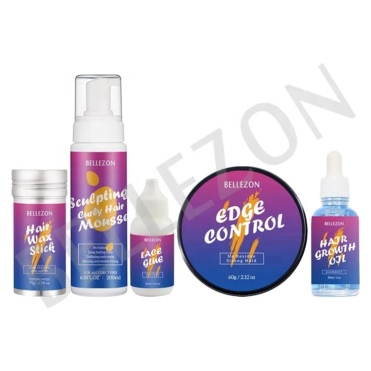 

Private Label Edge Control Vendor Hair Wax Stick Mousse Styling Foam Lace Glue Drops