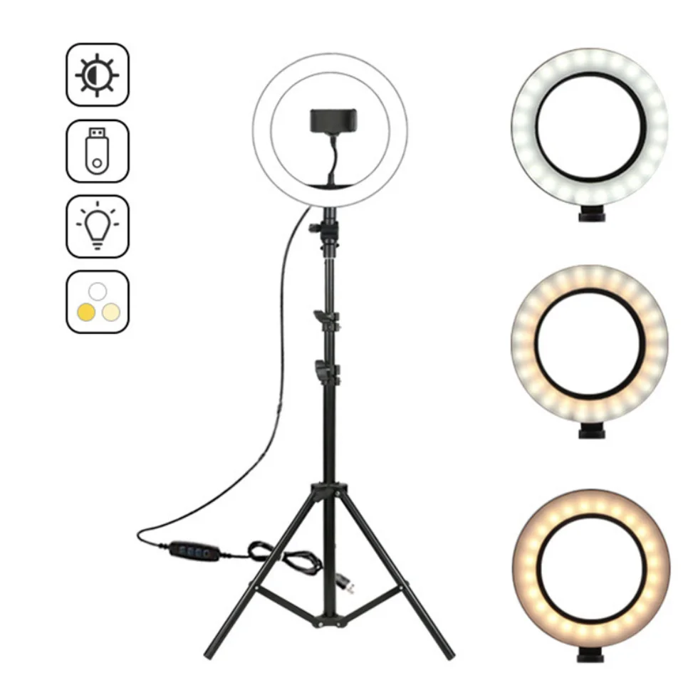 

Tiktok YouTube Video 10inch Ring Light Price Tripod Stand LED Selfie Ring Light with Phone Holder