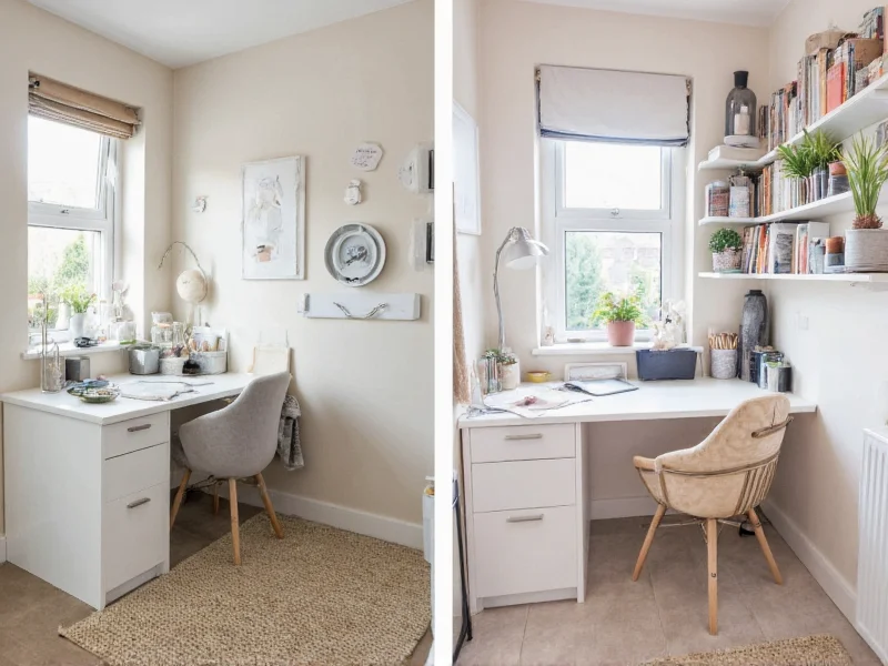 Craft room before and after organisation transformation