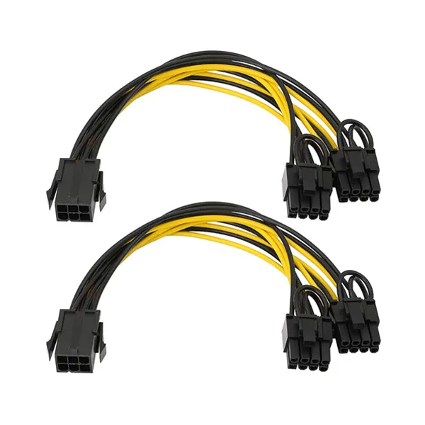 

18AWG 20Cm 8 Female to CPU 8Pin + 4 Pin Male Power Supply Converter Y-Splitter Adapter Extension power Cable