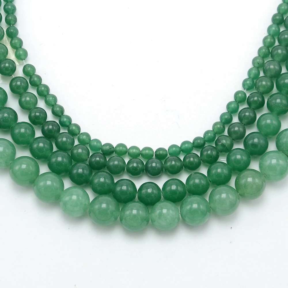 

Jewelry Making Supplier 4mm 6mm 8mm 10mm Natural Green Aventurine Round Beads for DIY Jewelry Making