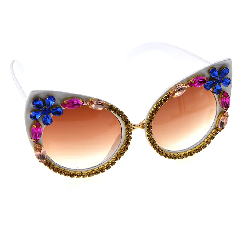 

2020 Elva jewelry Sunglasses Women Oversized Vintage Shades Sun Glasses