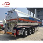 3 axles aluminum fuel tank semi trailer 42000 liters oil fuel tanker