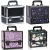 makeup make up make-up organizer beauty cosmetic case box storage container travel aluminum train carry vanity trolley abs bag
