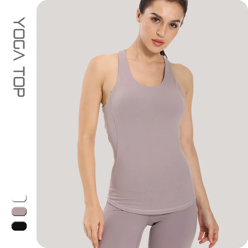 

Women's Super Soft Comfortable Compression Built In Crops Moisture Wicking Yoga Tops Ladies, Customized color