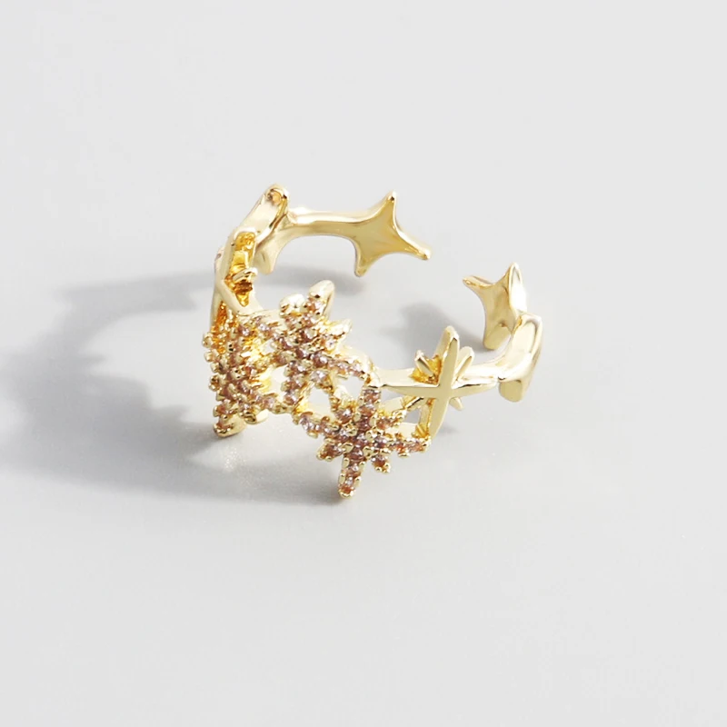 

Retro Fashion Simple Geometric Star Open Ring