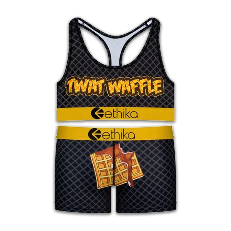 

Canton Hint Ethika X twat waffle 2021 new 2 piece set ethika summer casual boxer biker sports women set