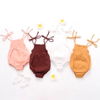 

RTS Flofallzique Wholesale Sleeveless Children Clothing Cute Jumpsuit Design Baby Clothes Romper