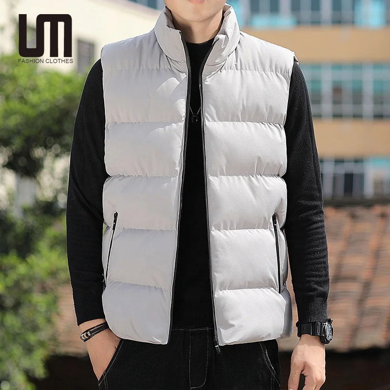 

Liu Ming Cheap Custom Logo Men Winter Warm Coats Stand Collar Down Puffer Vest Oversized Plus Size Sleeveless Jackets