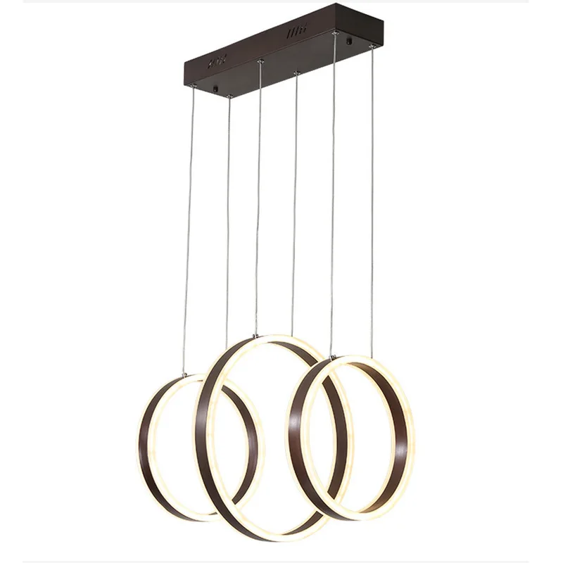 Dining Chandelier Modern Simple Creative Household Circle Ring Living Room Dining Room Nordic LED Restaurant Lamps