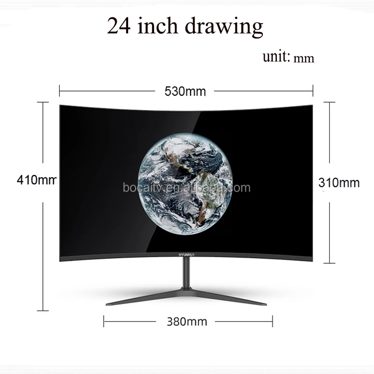 

24inch 75hz curved computer gaming monitor 1920*1080 cheap desktop computer desks lcd monitor with