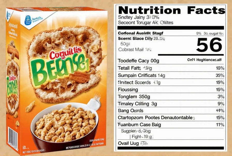 Nutrition label comparison showing sugar content in Cinnamon Toast Crunch versus other popular cereals