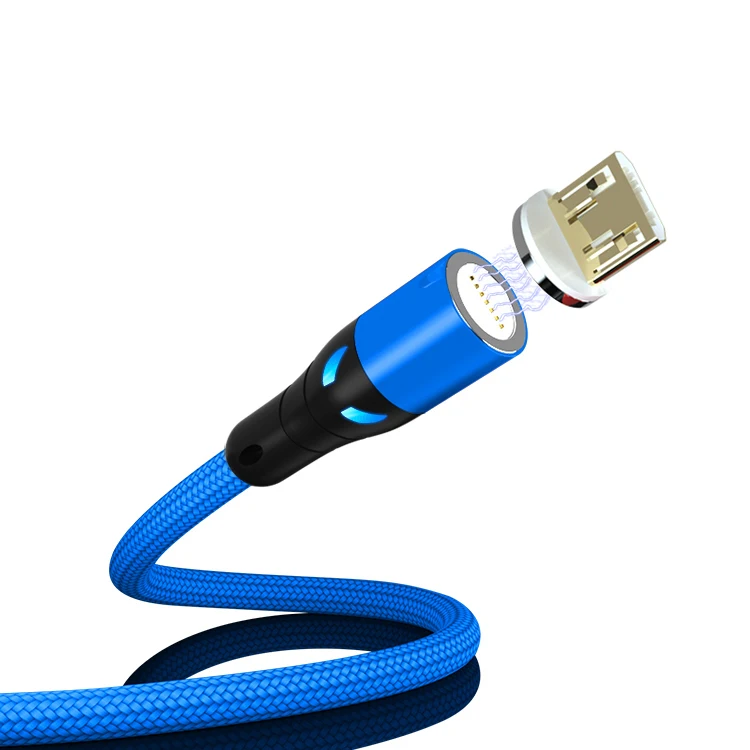 

wholesale high quality super flexible colored keysion led magnetic micro android usb cable fast charging