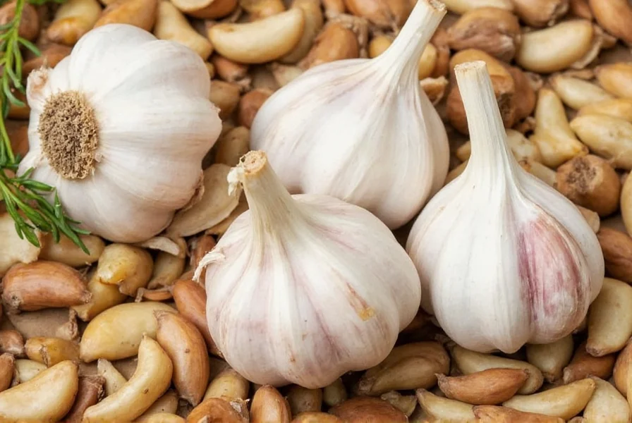 Proper garlic clove planting depth and orientation in garden soil