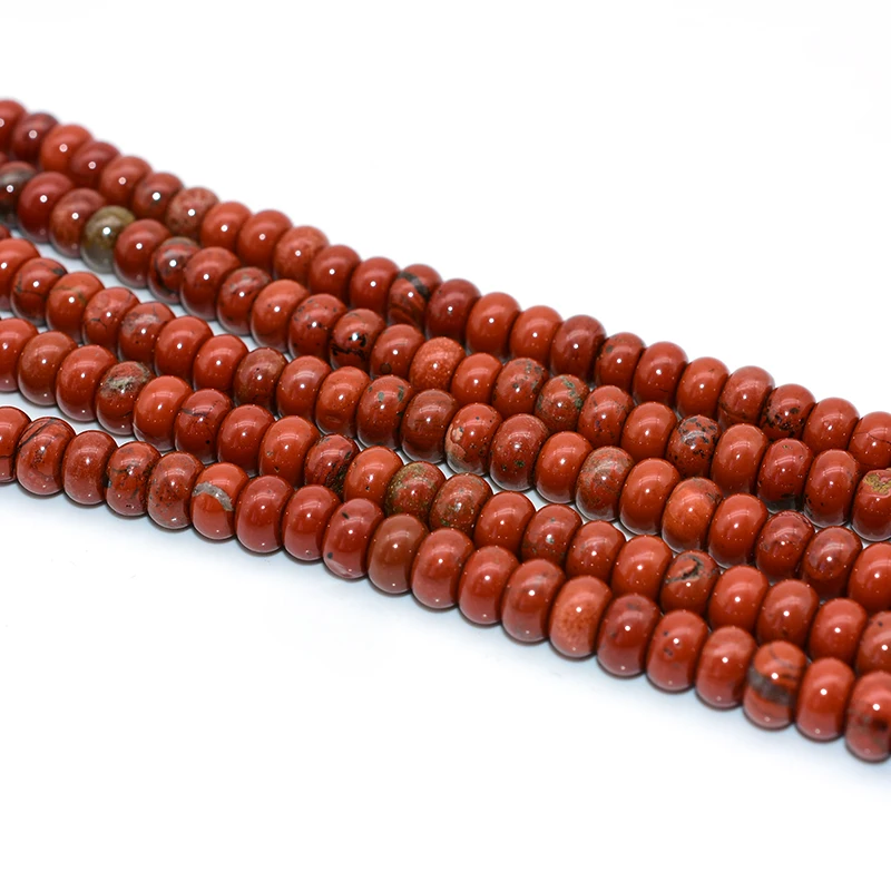 

Trade Insurance Gemstones Rondelle Spacer 4*6/5*8mm Red Jasper Abacus Beads