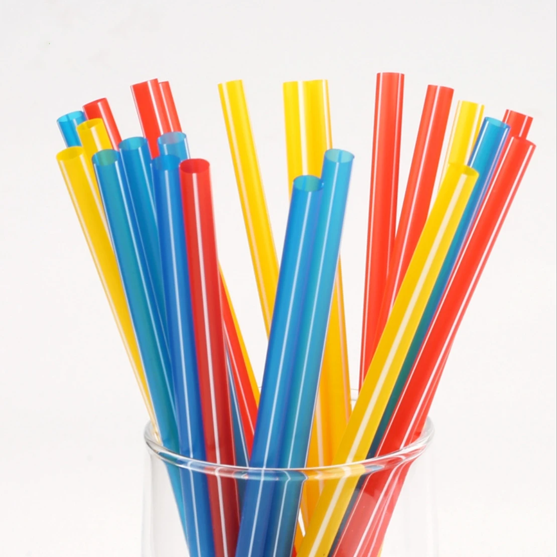 

Promotional various durable using disposable plastic straw disposable mini straw disposable milk box straw, Blue/yellow/red