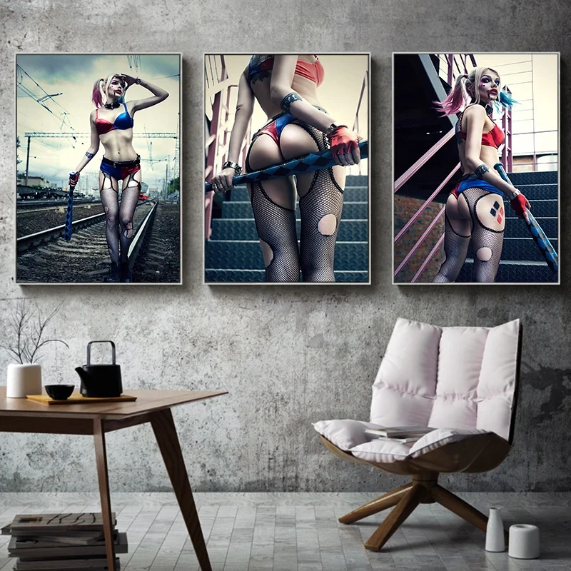 

Unframed Movie Poster Oil Painting Canvas Art Wall Cover Wallpaper Christmas Decoration Wall Painting Harleen Quinzel Pics, Multiple colours