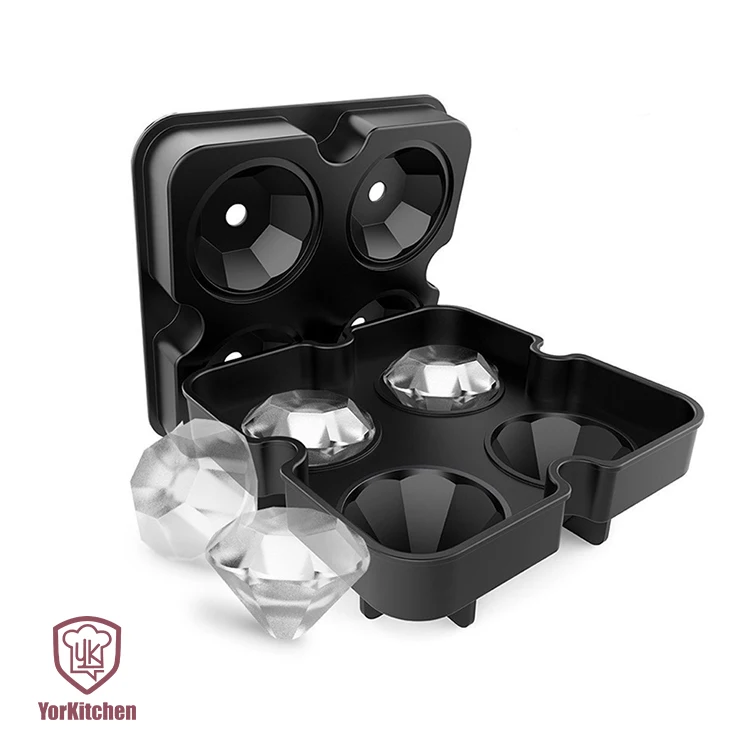 

Silicone Diamond Ice Cube Molds Cavity with Removable Lid