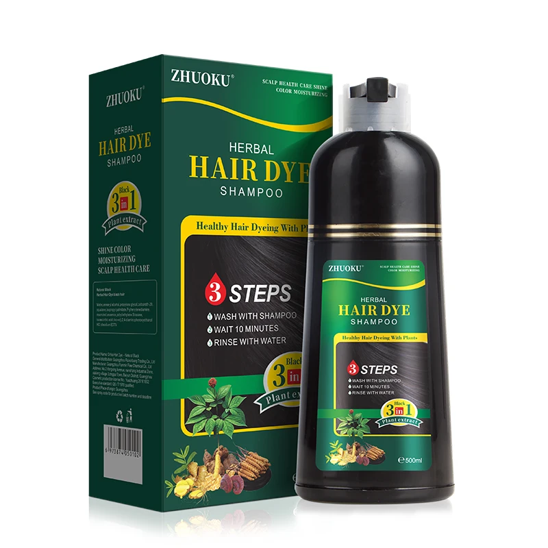 

herbal hair color shampoo Black Chinese Organic hair dye permanent lasting Wholesale, Natural black