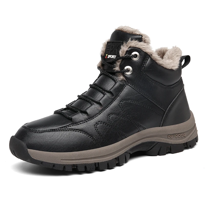 

Mens military boots sports waterproof best mountain outdoor exploration fashion hiking shoes, Black grey brown