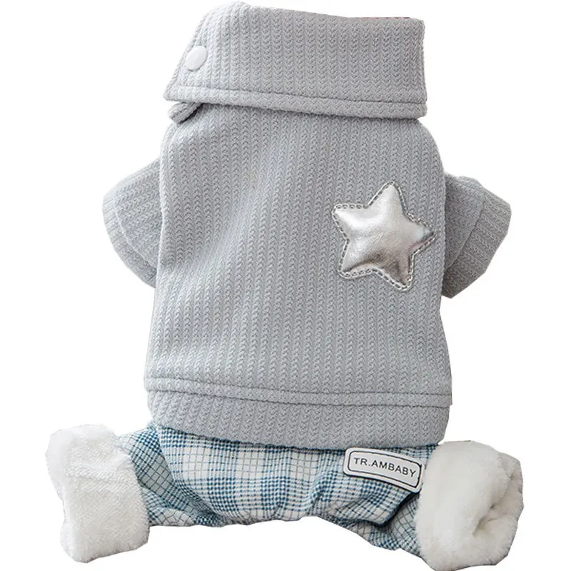 

New Puppy Outfits Thicken Warm Luxury Dog Coats Jacket Small Dog Snow Coat Korea Style Dog Clothes
