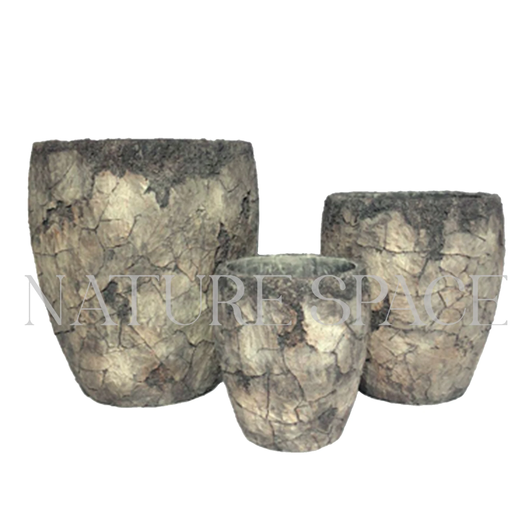 Best Selling in 2024 Round Retro Cement Fiber Flower Pots Garden Hotel Flowerpot Indoor Outdoor Planter Home Decoration