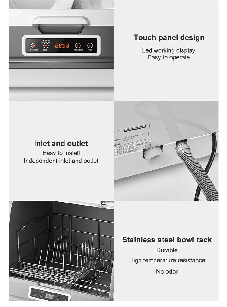 Household Mini Table Top Dish Washing Machine Home Built In Smart Dish Washer