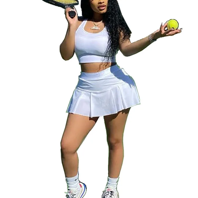 

Summer clothing tracksuits skirt sexy 2 piece sports set women, 10 colors