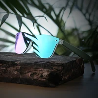 

High quality men custom bamboo wood temple sunglasses