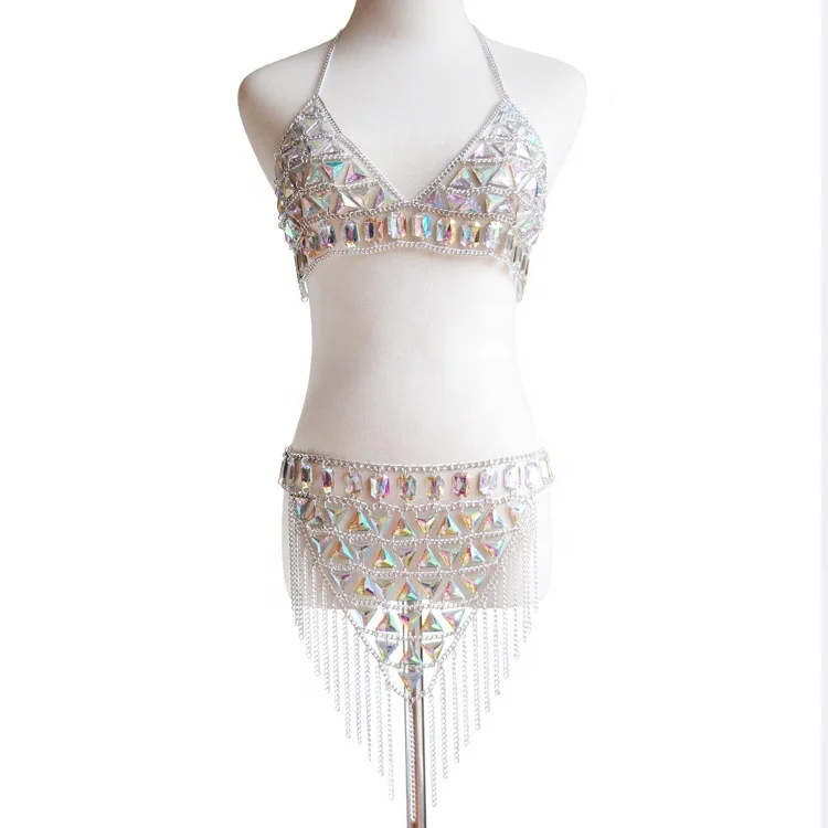 

2021 Luxury Sexy Body chain Crystal Glitter Gem Bikini Body Jewelry