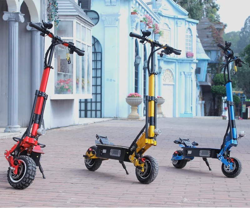 

Miake 10inch customized color blue/yellow/red/black 2000w adult electric scooter two wheel 60v 35AH, Gold/red/black/blue