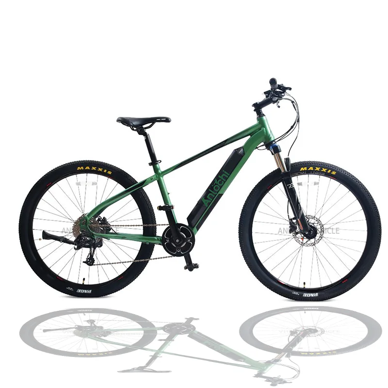 

ANLOCHI 2021 new design cheap mid drive ebike Shimano 18 gears 24 MPH bicycle electric mountain bikes