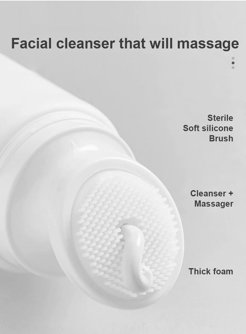 Wholesale Bulk Private Label OEM Facial Whitening Exfoliating Foaming Skincare Deep Cleansing Washing Skin Face Gel Cleanser