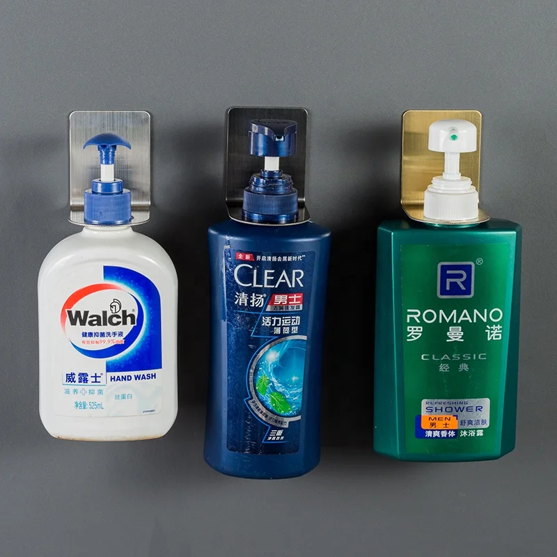 

Shower gel wall mounted self adhesive bathroom shampoo bottle wall hotel bottle dispenser shampoo bar holder