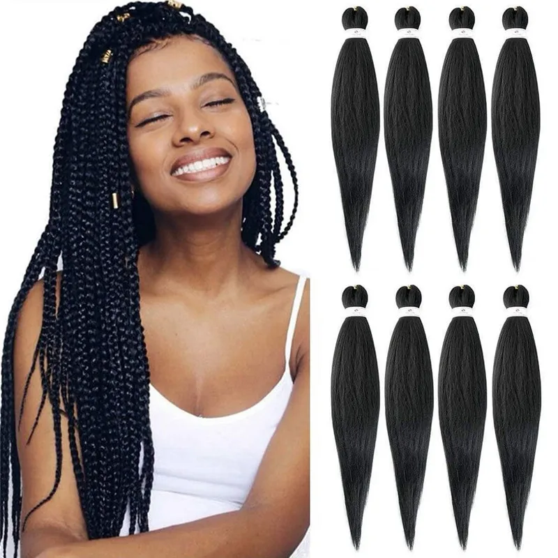 

New Arrival Best Hot Water Set Pre Stretched Ez Braids Queen B X pression Synthetic Pre stretched Easy Braiding Hair Extensions, Per color two tone three tone color more than 55 color