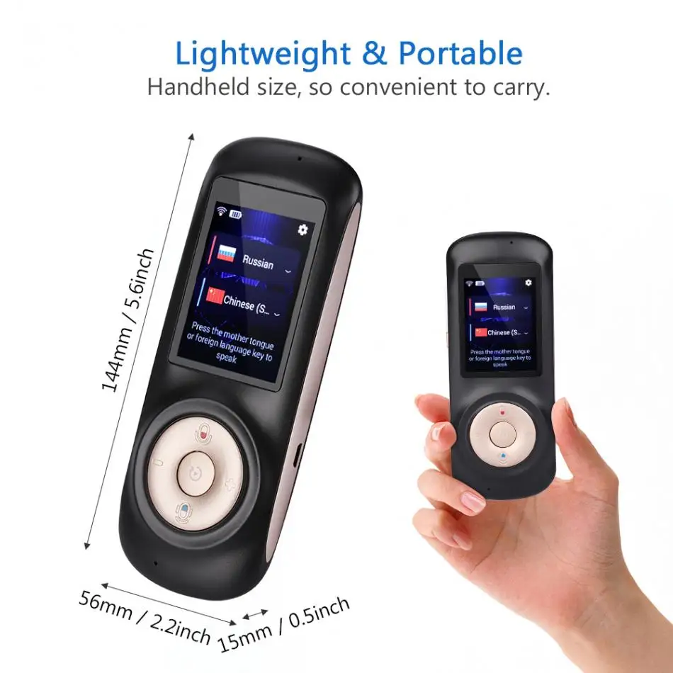 2019 Interlligent Pocket Voice Translator Portable For Global Learning ...