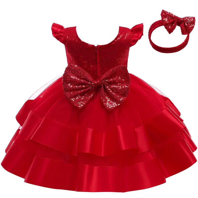 

D0792 Girls' clothing flower kids dresses Wedding Dress for Toddler and Baby Girl Fashion Princess Baby Girls Clothes for summer, Customized color