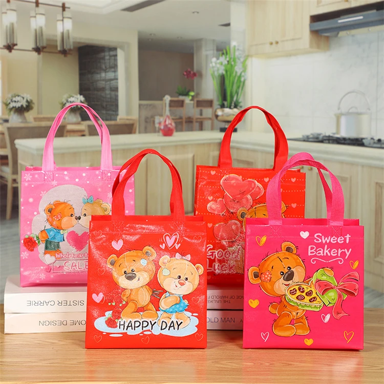 

Custom Logo Fashion High Quality Eco Friendly Non Woven Cartoon Shopping Gift Bag