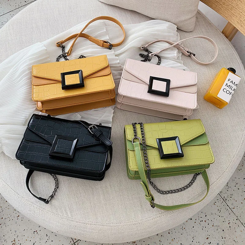 

Fashion stone pattern Pu Leather elegant lady lock handbag and purses crossbody handbags luxury, White,green,yellow,black