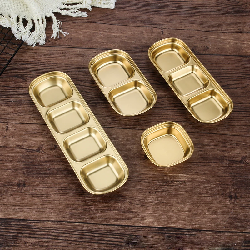 

Wholesale Kitchen Utensils Practical Stainless Steel 304 Sauce Dish Silver & Gold custom logo Amazon hot selling