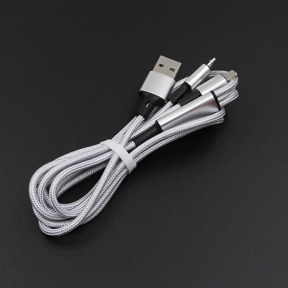 All in one usb cable Fast charging 2.4A usb charging cable for Type C, Micro IOS phone - ANKUX.COM