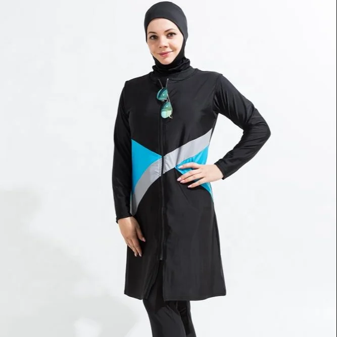 

MOTIVE FORCE Conservative Women's Muslim Swimwear Swimming Suit Muslim Swimsuit 4pcs/set