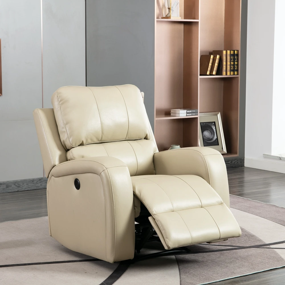 

High Quality Recliner Chair Single Sofa Fabric Good Texture Easy to Maintain Single Recliner with USB Charge Port for Relax