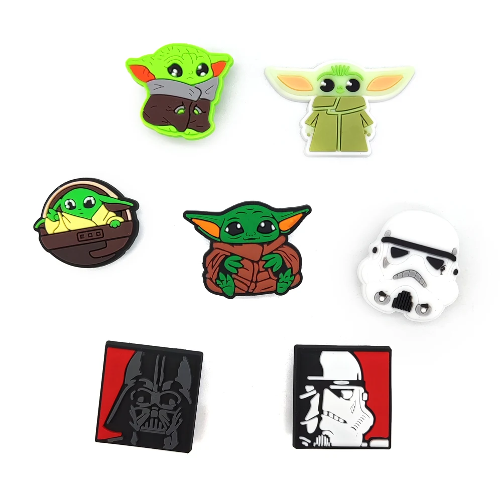 

Wholesale customizable popular soft PVC Baby Yoda croc shoe charms boys Kids Gift, Picture