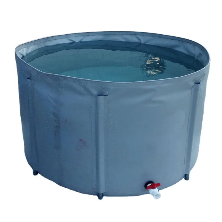 

Cylinder custom pvc tarpaulin foldable fish tank, ,hydroponic fish tank, Blue
