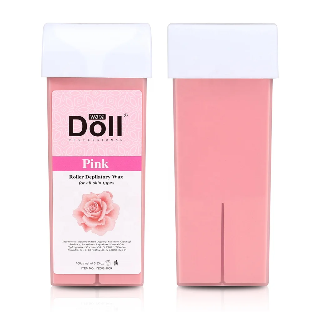 

100g Pink Rose Roll-on Hot Film wax Depilatory warm Wax Hair Removal liposoluble soft Wax roller