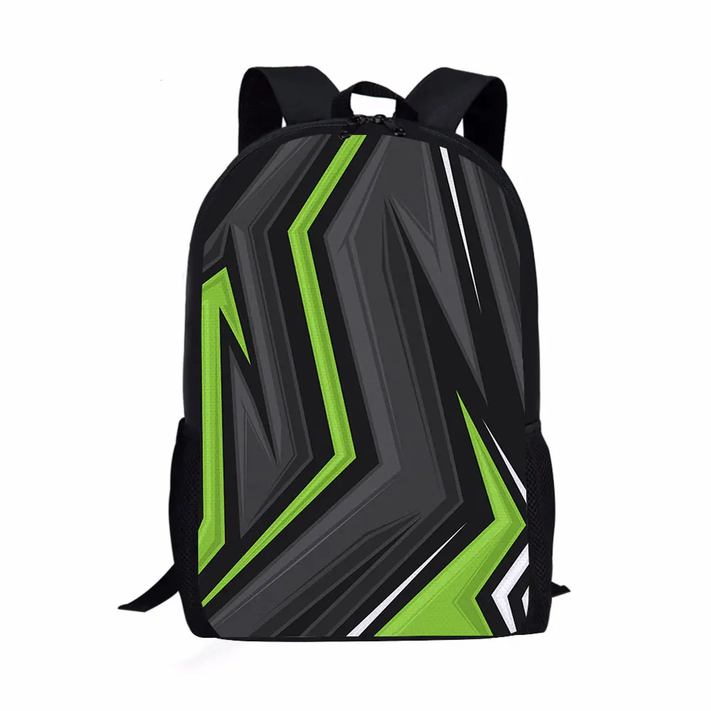 

New Design fashion custom Sport geometric pattern print on demand novation kids children backpacks school bags
