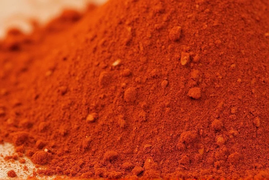 Side-by-side comparison of chili powder, cayenne pepper, and paprika in small bowls showing color and texture differences